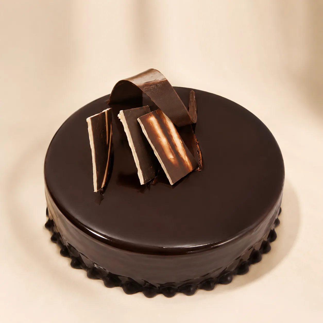 Glossy Midnight Chocolate Cake