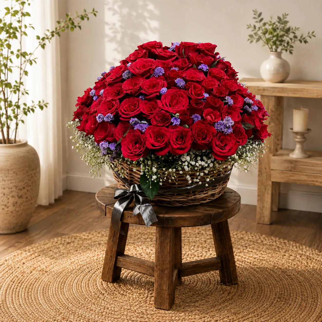 Crimson Romance Basket