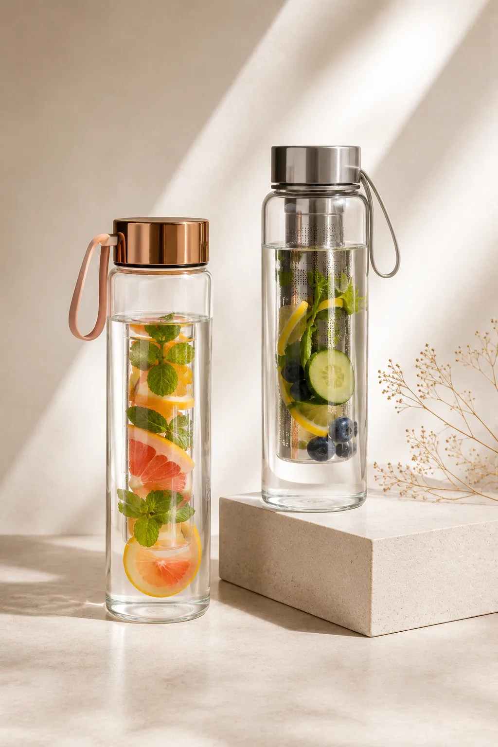 Borosilicate Glass  Infuser Bottles