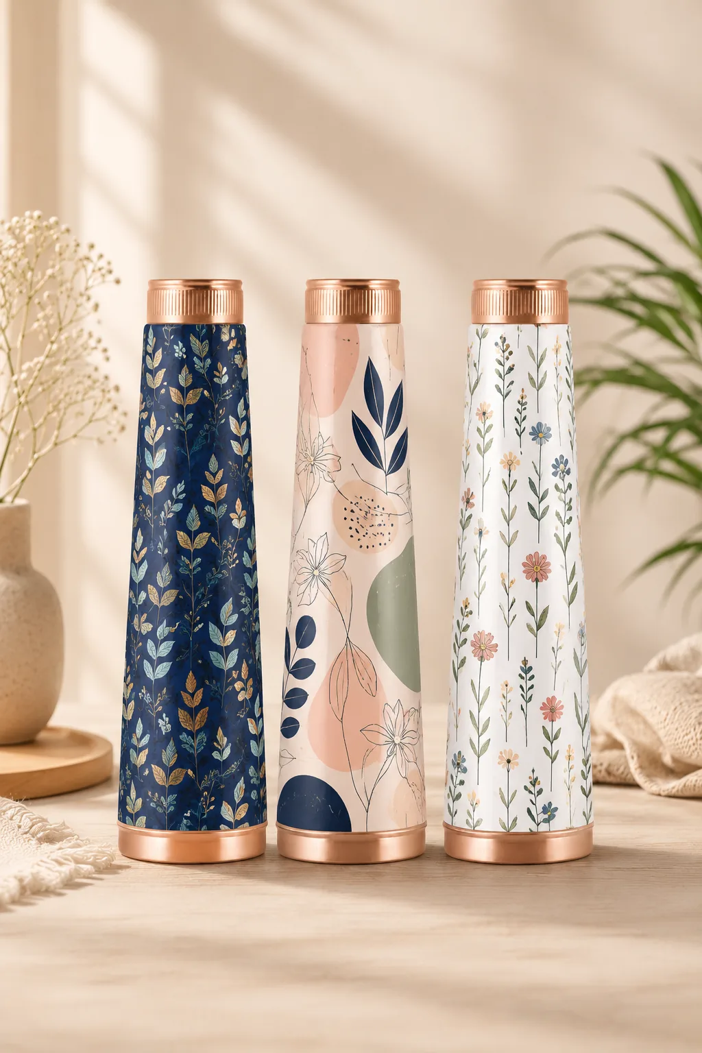 Printed Copper  Water Bottles