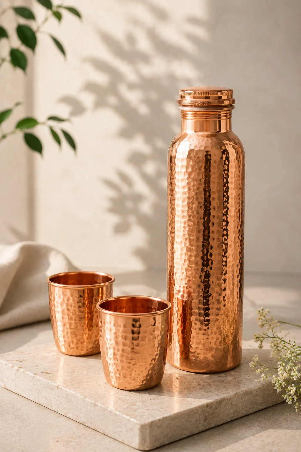 Copper Bottle  Gift Set