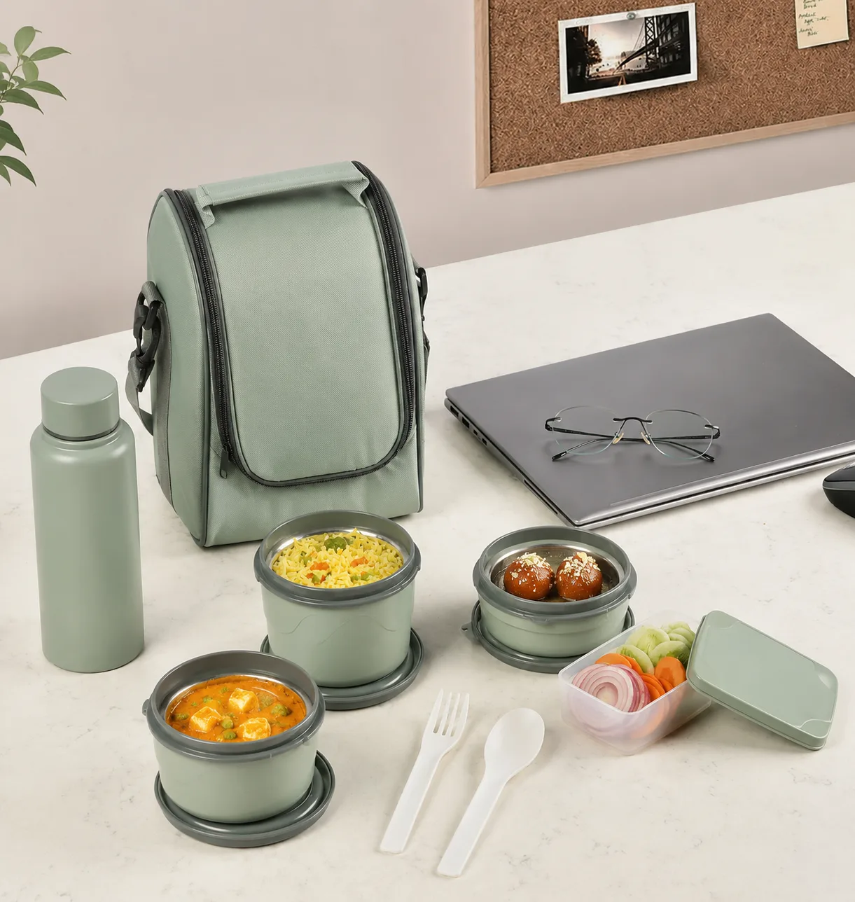 5-piece Stainless Steel Lunch Box