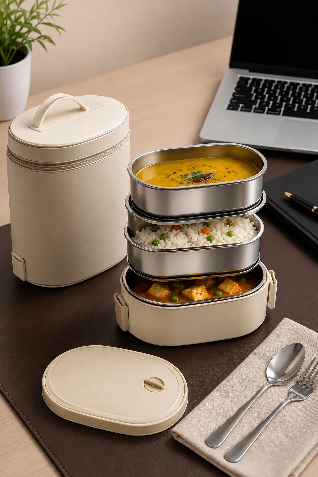 Insulated Stainless Steel Tiffin Set