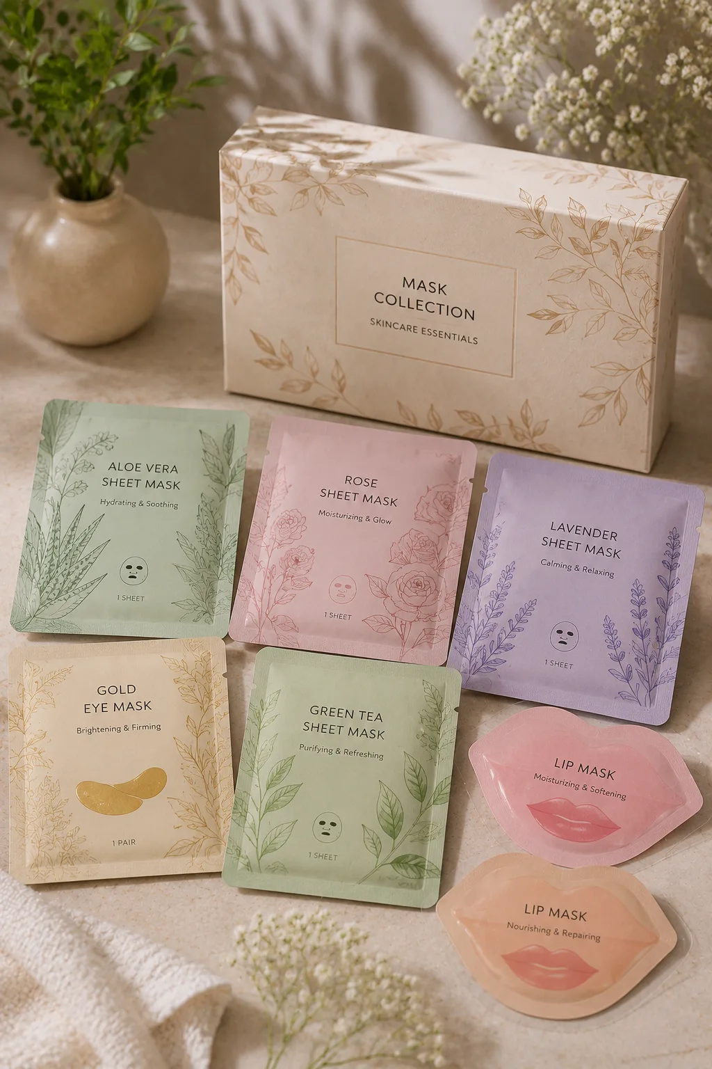 Face & Lip Sheet Mask Set